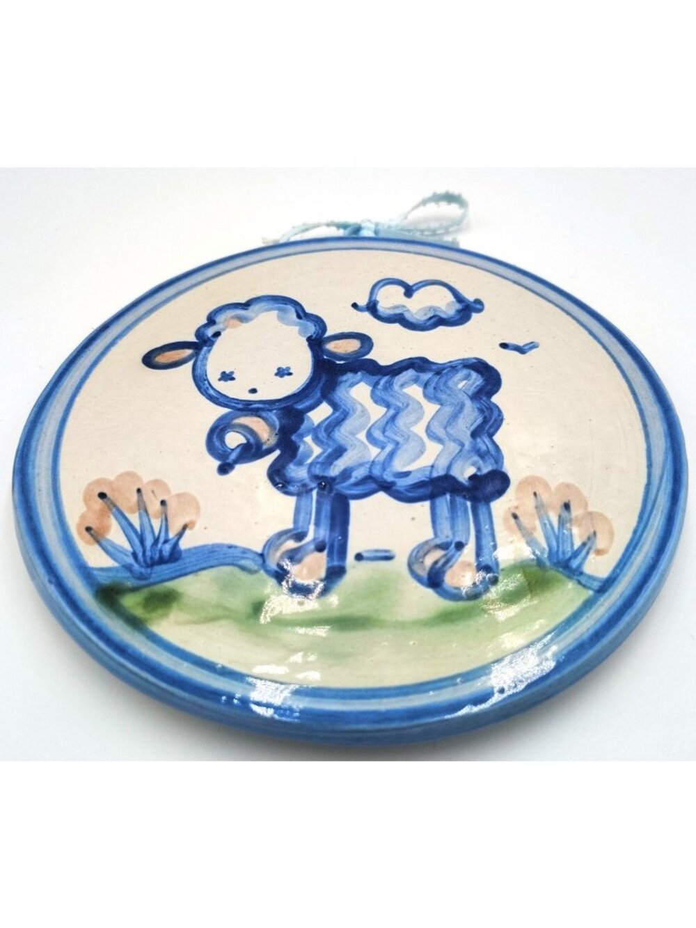 MA Hadley Lamb Wall Decor Signed Hand Painted Pottery Louisville Kentucky